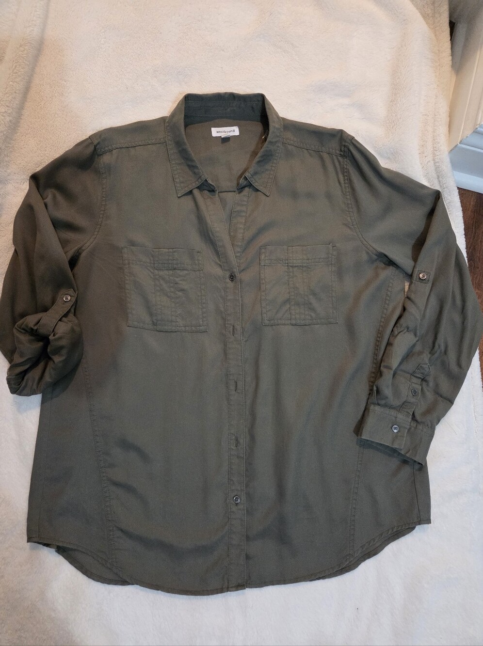 Westbound Olive Green Button-Down Shirt